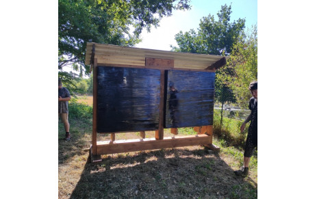 Réalisation d' une butte de tir extérieure